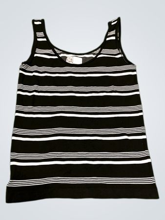 Schwarz-weiße gestreifte Tanktop
