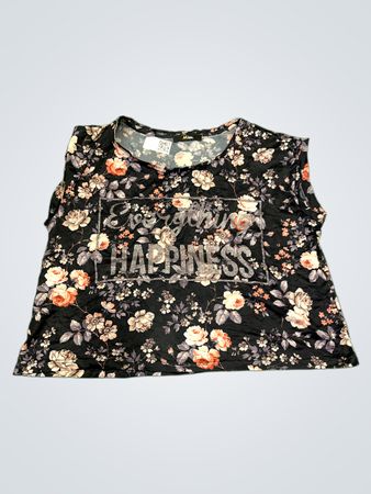 Mim "Everything is Happiness" Floral Print Top