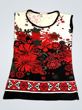 IMAGINI Damen Floral Print Ärmelloses Top