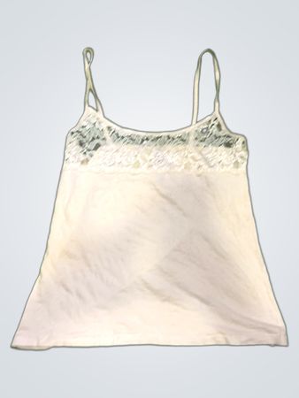 Weiße Spitzenbesatz-Top