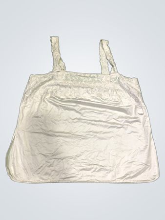 Weiße Spitze Besatz Spaghetti-Top