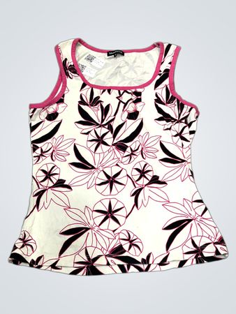 Yannick White Floral Tanktop