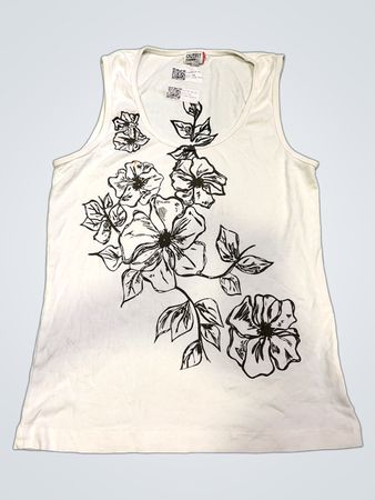 Outfit Fashion Damen Blumen Tanktop