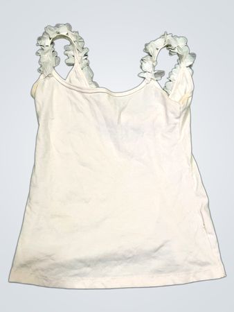 CM Mode weißes Tanktop mit floralen Trägern