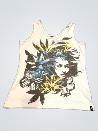 Weißes Tanktop mit Grafikdruck