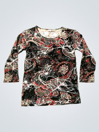 Langärmliges Top mit Paisley-Muster