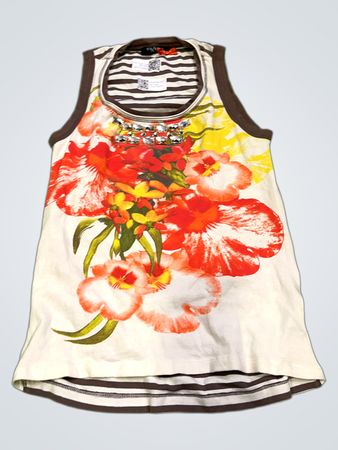 VIA APPIA Floral Tank Top