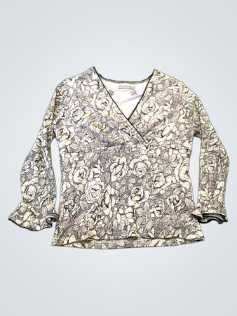 Dressbarn Floral Print Langarmshirt
