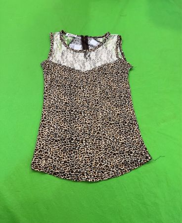 Chic Girl Leopardenmuster Spitzenbesatzkleid