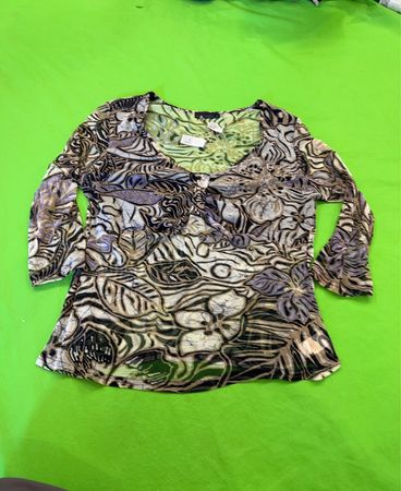 Kapalua Women's Sheer Print Top XL