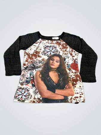 Mädchen Langarmshirt mit Grafikdruck