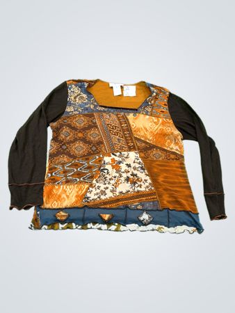 Guy Dubois Patchwork Langarmtop