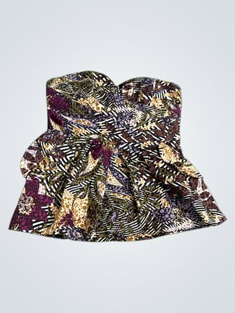 Fei Women's Strapless Patterned Top