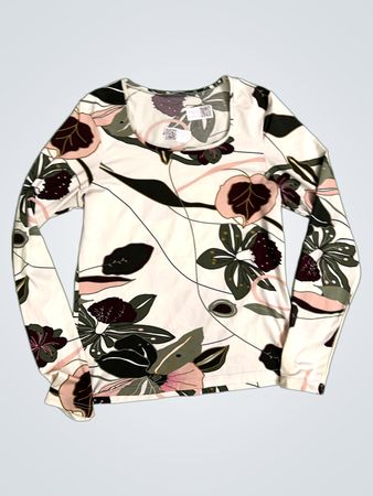 MORE & MORE Floral Print Langarmshirt