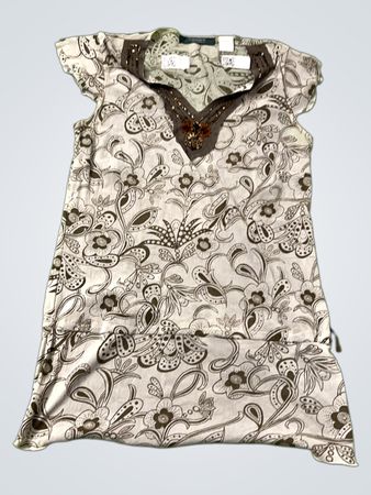 LA REDOUTE Création Damen Kleid mit Druck und kurzen Ärmeln