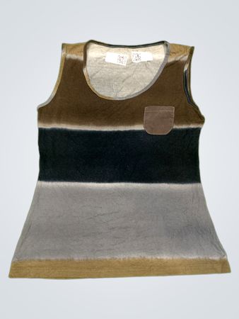 Tanktop mit horizontalen Streifen und Tasche