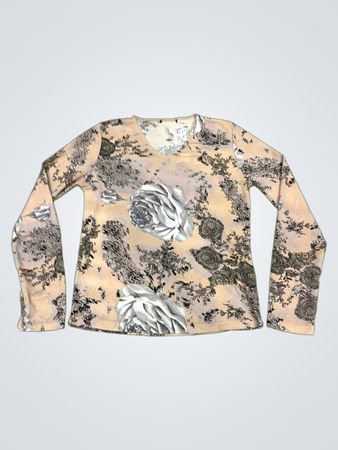 Langarmoberteil mit Blumenmuster
