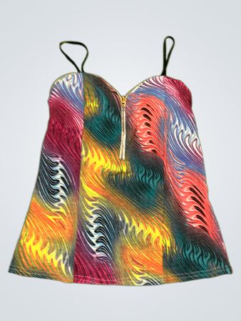 Bunte Camisole mit Reißverschluss