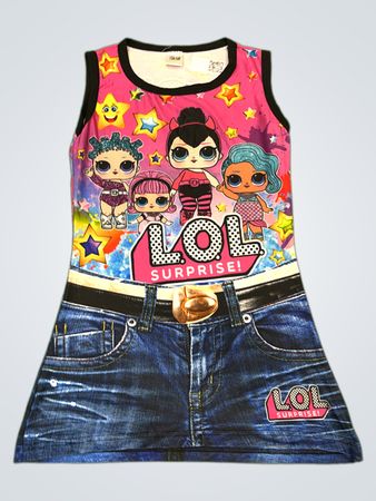 LOL Surprise! Mädchen ärmelloses Kleid mit Jeansrock
