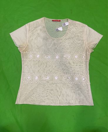 Alain Manoukian Sheer Mesh Top