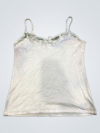 Spitzenbesetztes weißes Camisole