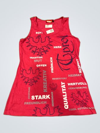 Tirol Damen Ärmelloses T-Shirt mit deutschem Text und Adlergrafik