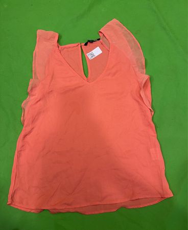 Tally Weijl Coral Sheer Sleeve Top