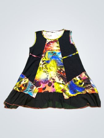 Fashion Apolda Ärmelloses Kleid mit abstraktem Druck