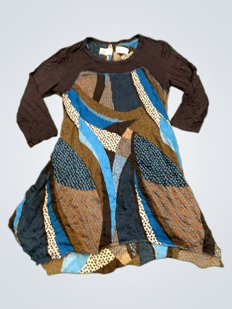Patchwork-Druckkleid