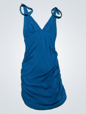 Faltenrock Teal Mini Kleid