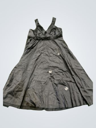 VILA Schwarzes Midi-Kleid