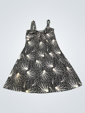 Vintage Vanguard Schwarz-weiß gemustertes Kleid