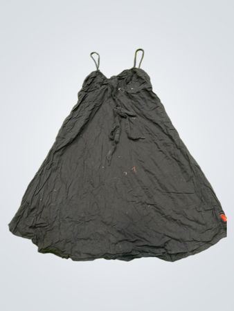 VITTORIO ROSSI Schwarzes Spaghettiträgerkleid