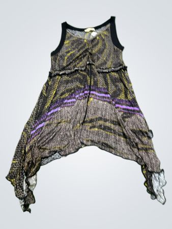 Oui Moments ärmelloses asymmetrisches Hemdkleid