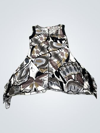INFLUX Ärmelloses Kleid mit Schmetterlingsdruck