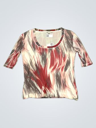 Mayerline Damen Abstract Print 3/4-Ärmel Oberteil Größe L