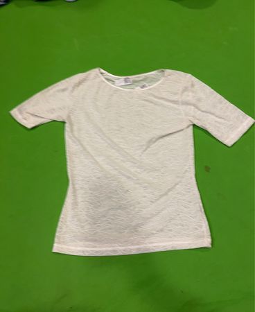 Weißes Spitzen-T-Shirt
