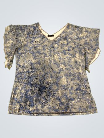 Incense Damen V-Ausschnitt Muster T-Shirt