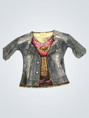 ACASY Denim Print T-Shirt