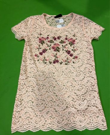 Janina Pink Spitzenkleid mit floralem Stickerei