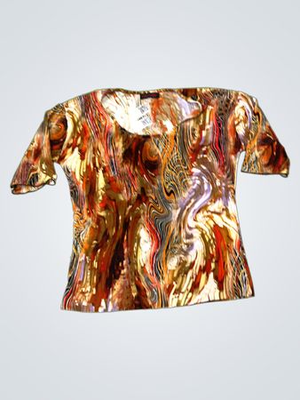LADY FASHION Abstract Print Top