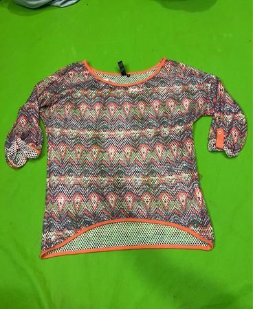 Regenbogen Damen gemusterter Strick-Top
