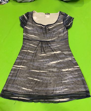 Chillytime Damen Transparente Gestreifte Tunika Kleid