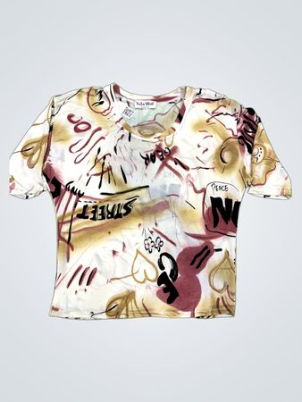 Fafa Mod Paris Grafik Druck T-Shirt