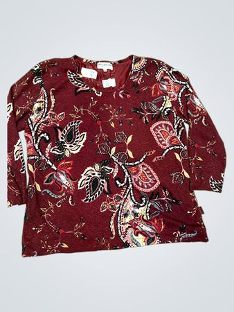 Wissmach Collection Paisley Print Top