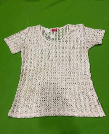 Jennyfer White Crochet Knit Top