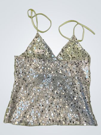 Upcycled Sequin Camisole Top