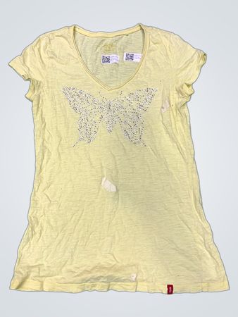 Gelbes Schmetterling T-Shirt