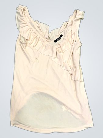 GINATRICOT Cream Ruffle Tank Top