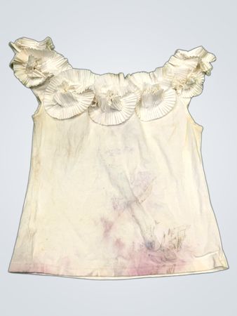Golden Days Paris Weißes Rüschenshirt